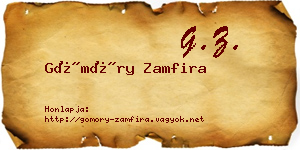 Gömöry Zamfira névjegykártya